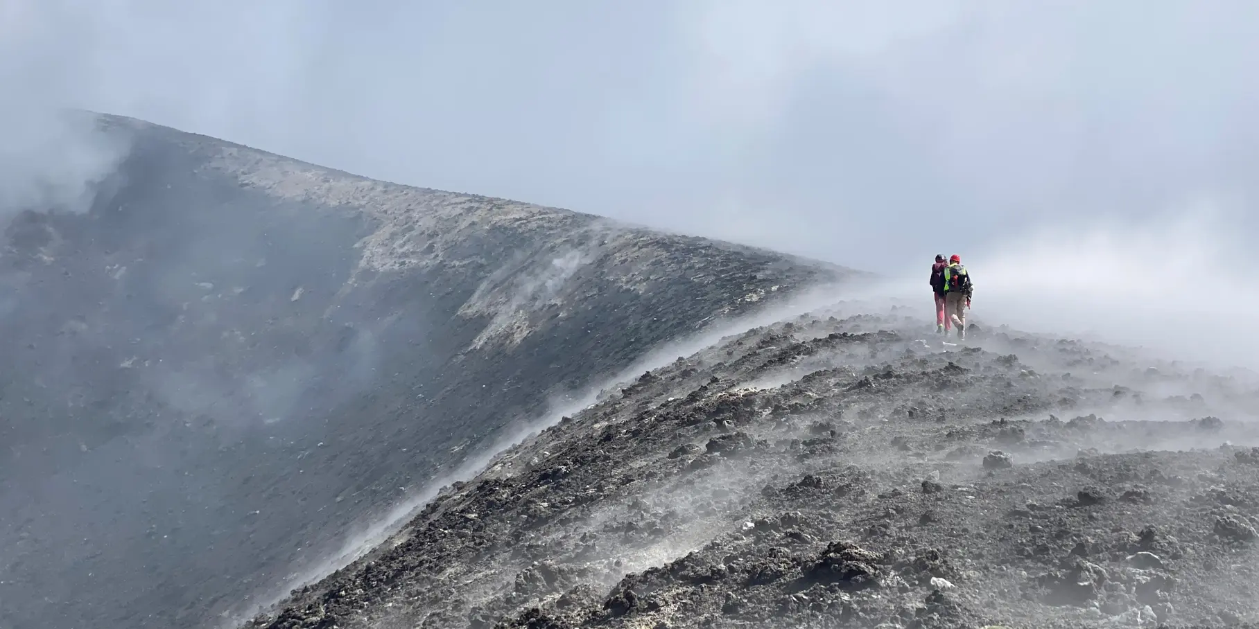 Fig 2. On the way to the summit of Mt. Etna in October 2023.